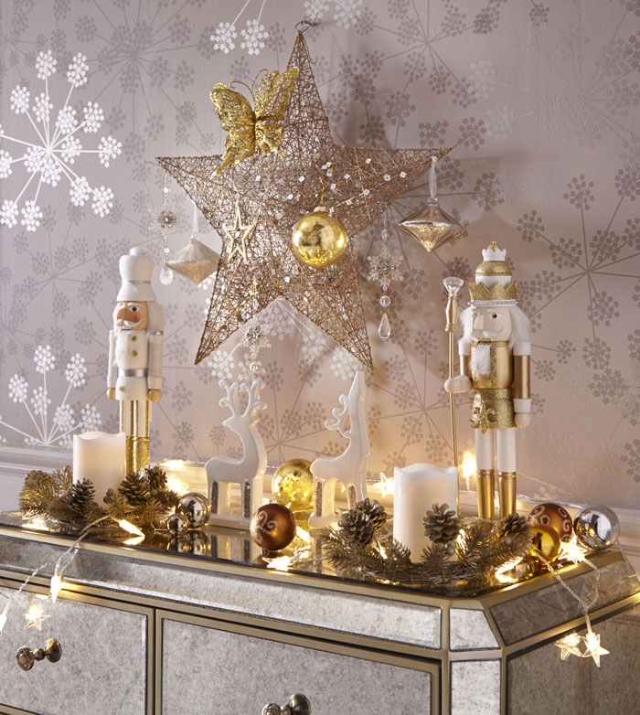gold_Star_Christmas_Decoration_Set EVOKE.IE