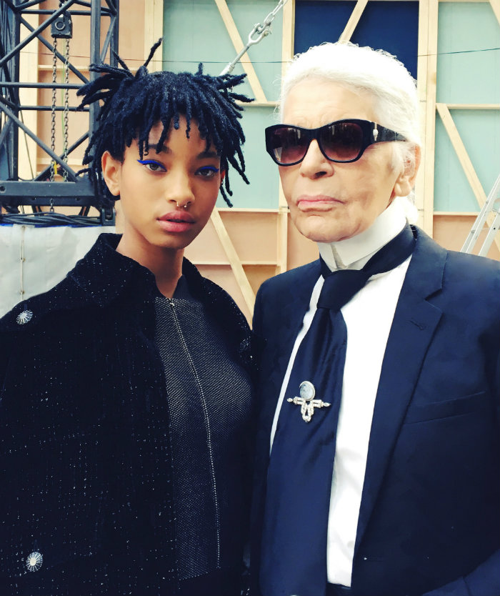 Karl Lagerfeld and Willow Smith
