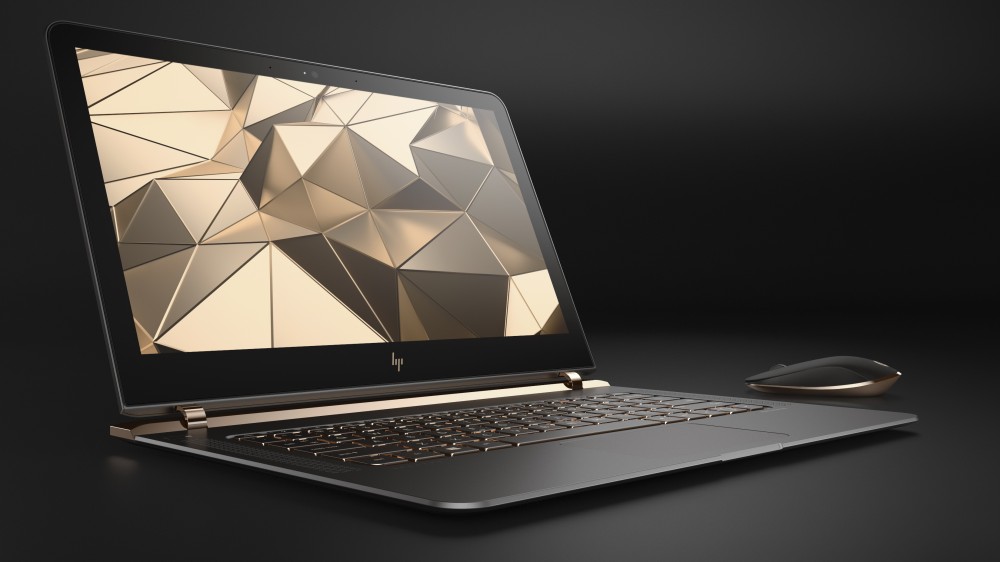 HP Spectre 13.3_right facing paired with wireless mouse